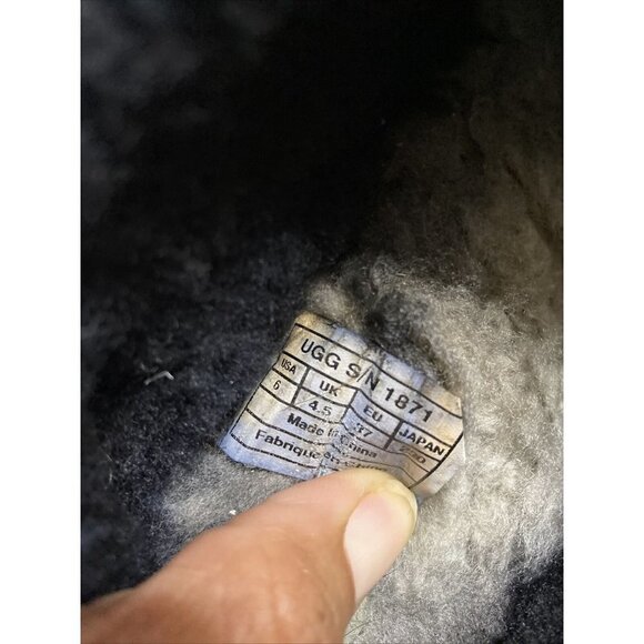 Ugg Womens Rylan 1871 Suede Slip On Comfort Black Moccasin Slippers Size US 6 - Picture 6 of 7